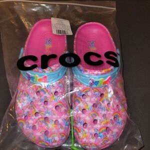 New Big Kids' Crocs x Lisa Frank Classic Clog Shoes size J6